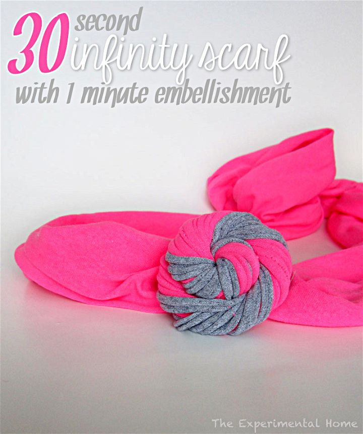 DIY 30 second infinity scarf