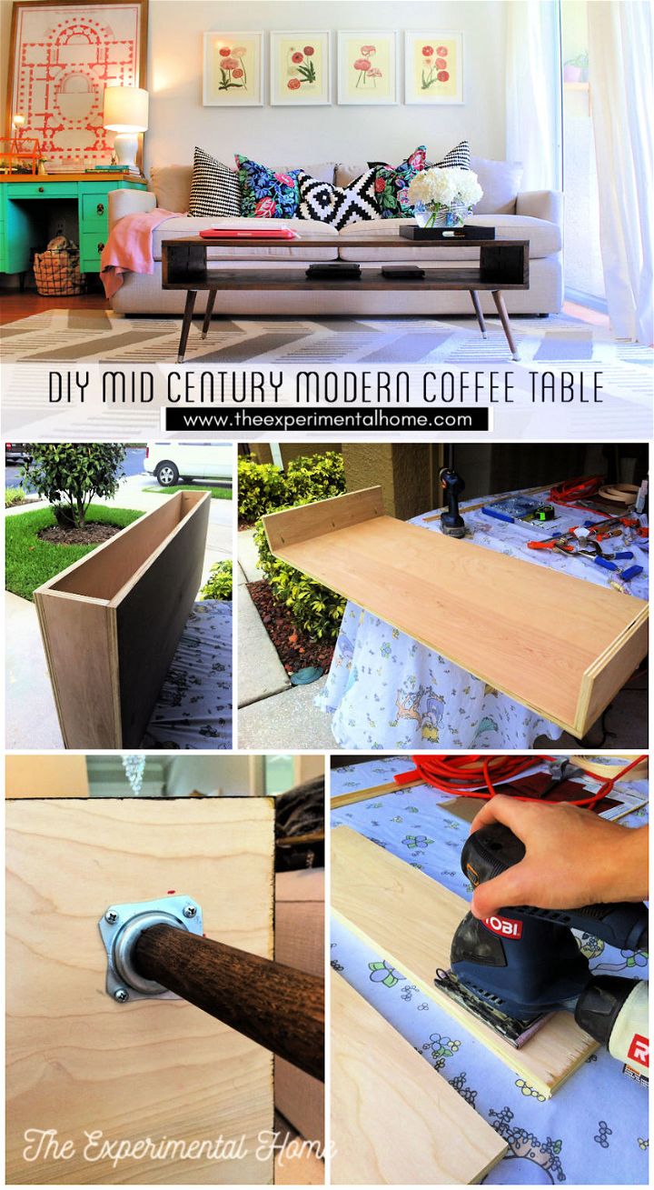 DIY Mid Century Modern Coffee Table with Step by Step Plan