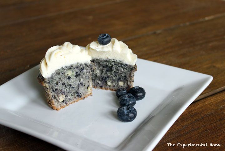 blueberry cupcake cut