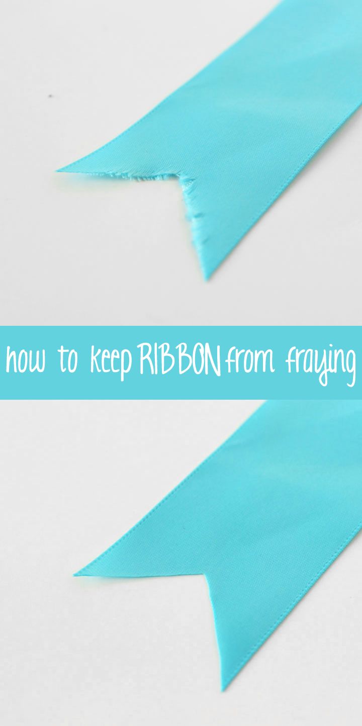 how to keep ribbon from fraying