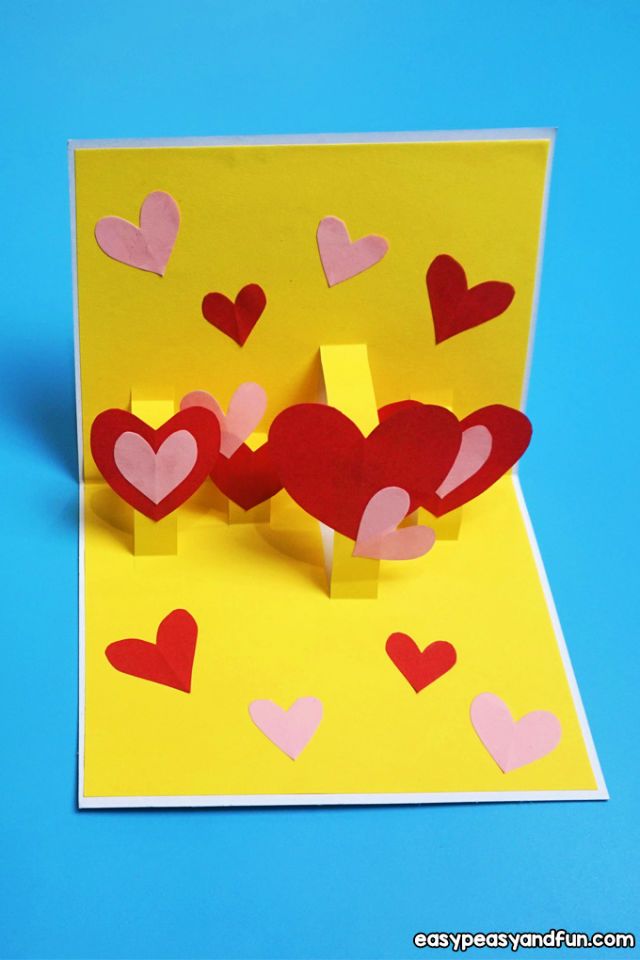 Heart Valentines Day Pop Up Card