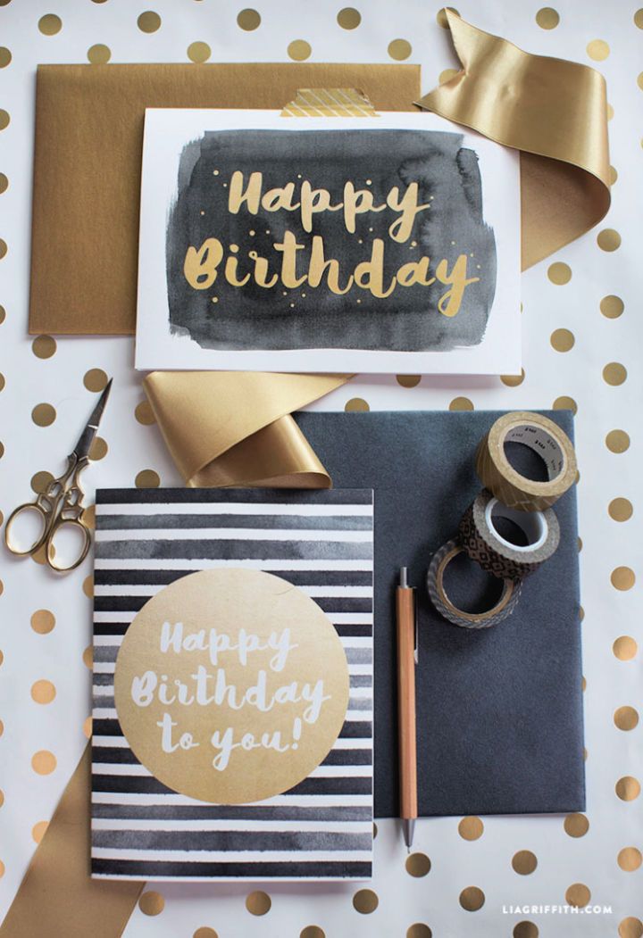 Modern Happy Birthday Card